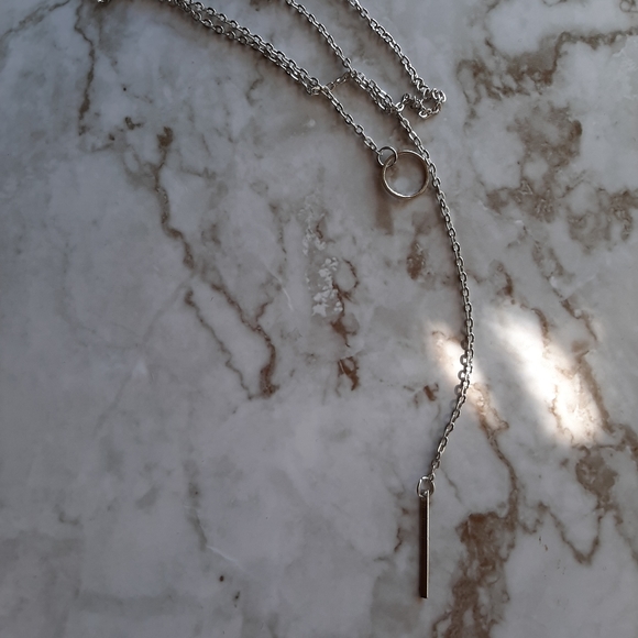 Gold or Silver Circle Pendant Necklace - Picture 6 of 7